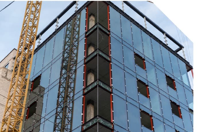 Commercial construction building